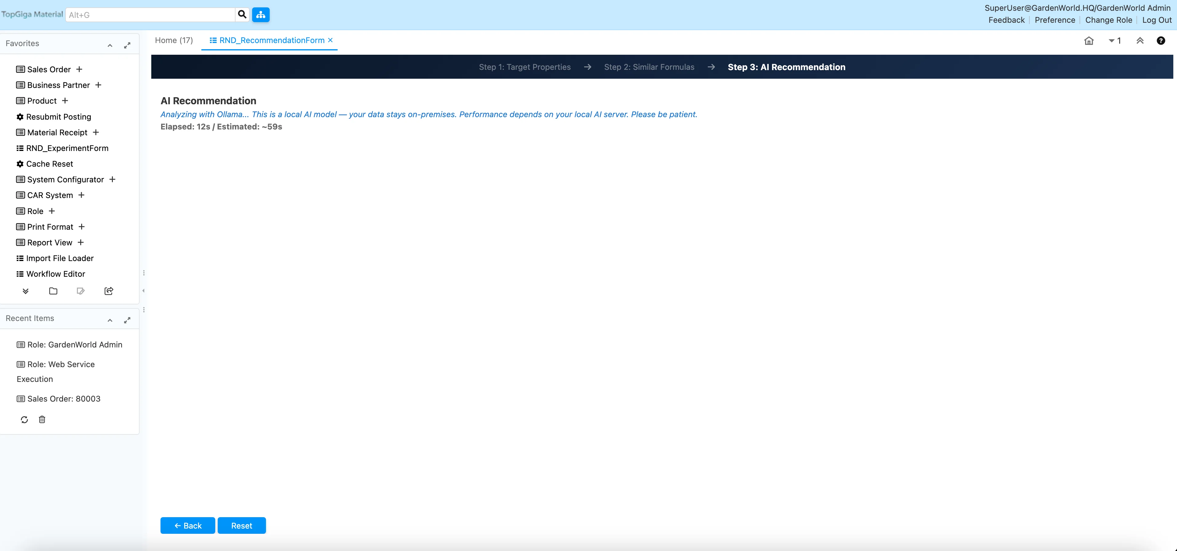 Step 2 選擇參考配方